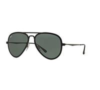 Ray-Ban AVIATOR LIGHT RAY RB4211 601S/71 56mm Sunglasses MATTE BLACK GREEN RARE