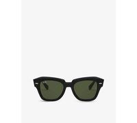 Ray-ban Mens Black Rb2186 Rectangular-frame Acetate Sunglasses 14.5cm