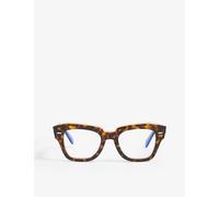 Ray-ban Mens Brown Rb2186 Square-frame Optical Glasses