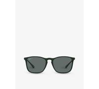 Ray-ban Mens Green RB4187 Chris Polarized Rubber Sunglasses