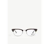 Ray-Ban Mens Ray-Ban Clubmaster Rectangle-Frame Glasses Brown