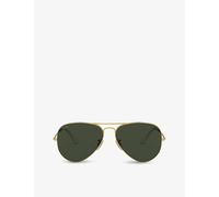 Ray-Ban Mens Ray-Ban Rb3025 Aviator Acetate Sunglasses Gold
