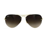 Ray-Ban Mens Rayban Sunglasses 3449 Gold Brown Gradient 001/13 59mm Metal - One Size