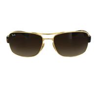 Ray-Ban Men's Rectangle Gold Brown Gradient Sunglasses Ray-Ban Gold One Size