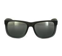 Ray-Ban Men's Rectangle Rubber Grey Grey Transparent Grey Silver Mirror Gradient Sunglasses Ray-Ban Grey One Size