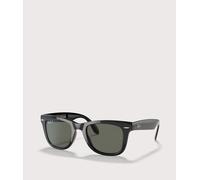 Ray-Ban Mens Wayfarer Folding Classic Sunglasses - Colour: 601 Polished Black-G-15 Green Lens - Size: 50