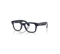 Ray-Ban | Meta Wayfarer Unisex Square Shiny Cosmic Blue Frame Transitions® Blue Lens