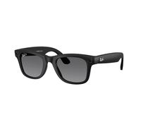 Ray-Ban Meta (Gen 2) Wayfarer Large AI Glasses for Men, Women - 12 MP Camera, 3K Ultra HD Video, Open-Ear Audio, Meta AI - 2X Battery Life - Matte Black/Polar Gradient Graphite Lenses