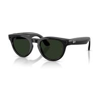Ray-Ban Meta Headliner AI Glasses for Men, Women - Low Bridge Fit - 12 MP Camera, 3K Ultra HD Video, Open-Ear Audio, Meta AI - 2X Battery Life - Shiny Black/Transitions® Clear to Graphite Green Lenses