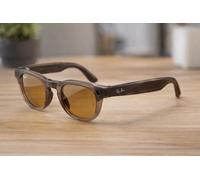 Ray-Ban Meta Headliner Glasses - Shiny Warm Stone - Transitions Saffron Yellow