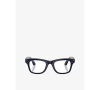 Ray-Ban Unisex RW4012 Ray-Ban | Meta Wayfarer - Frame color: Cosmic Blue, Lens color: Clear/Sapphire