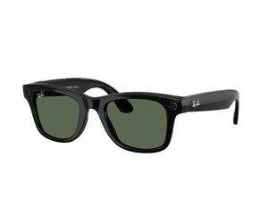 Ray - Ban Meta RW4012 Wayfarer 601/71 - GEN 2 Unisex Sunglasses Injected Black Green G15 Squared Normal