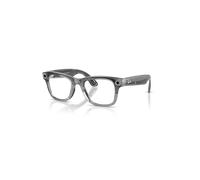 Ray-Ban Meta Shiny Transparent Grey Frame Blue Lenses AI Glasses