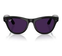 RAY-BAN Meta Skyler Glasses - Shiny Black, Clear to Amethyst Transitions, New
