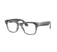 Ray-Ban Meta Wayfarer (Gen 2) Shiny Transparent Grey Transitions® Sapphire Glasses