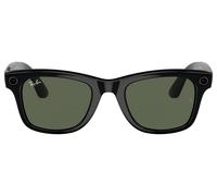 Ray-Ban Meta Wayfarer Glasses - Shiny Black, G15 Green