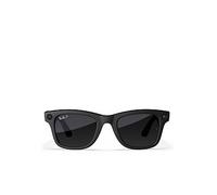 Ray-Ban Meta Wayfarer Large Glasses - Matte Black, Polarised Gradient Graphite, One Colour, Women One Colour