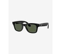 Ray-Ban Meta Wayfarer Large Sunglasses Shiny Black with G-15 Green Lenses - M