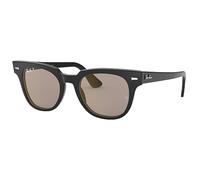RAY BAN METEOR RB2168 901/P2 50-20 Black Polarized Grey Mirror