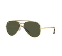 Ray-Ban Unisex RB3625 NEW AVIATOR - Frame color: Legend Gold, Lens color: Green, Size 5814-