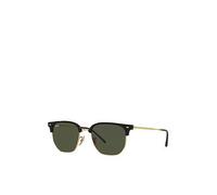 Ray-Ban New Clubmaster Irregular Sunglasses -Black, Black, Women Black