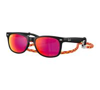 Ray-Ban Sunglasses Children New Wayfarer Kids Summer Capsule - Rubber Black Frame Brown Lenses 47-15 47-15