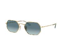 Ray - Ban RB3556N OCTAGONAL 91233M Unisex Sunglasses Metal Gold Blue Geometric Normal Shaded