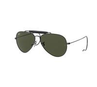 Ray-Ban Unisex Sunglass RB3030 Outdoorsman - Frame color: Black, Lens color: G-15 Green
