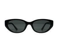 Ray-Ban Oval Polished Black Dark Grey Rb4457D Bio Based Black