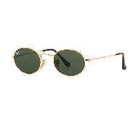 Ray-Ban RB3547N Oval Flat Lenses 001 Men's Sunglasses Gold Size 51