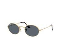 Ray - Ban Unisex RB3547N OVAL 001/R5 Sunglasses Metal Gold Blue Round Normal