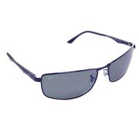 Ray-Ban POLARIZED RB3498 002/9A Mens LARGE Square Metal Sunglasses BLACK GREEN