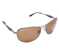 Ray-Ban POLARIZED RB3519 029/83 59mm Men MEDIUM Square Sunglasses MATTE GUNMETAL