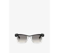 Ray-Ban Ray-Ban Rb2240 Wayfarer Rectangle-Frame Acetate Sunglasses Black