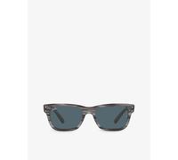 Ray-Ban Ray-Ban Rb2283 Mr Burbank Rectangular-Frame Acetate Sunglasses Grey