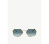 Ray-Ban Ray-Ban Rb3556 Metal and Glass Octagonal-Frame Sunglasses Gold