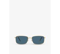 Ray-Ban Ray-Ban Rb3717 Rectangle-Frame Metal Sunglasses Gold