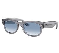 Ray-Ban Unisex Sunglass Mega Wayfarer II - Frame color: Grey, Lens color: Clear Gradient Blue