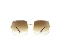 Ray-Ban RB1971 914751 Gold Light Brown Gradient Sunglasses - Rectangular Oversized Square Frame (RB-1971-914751-54)