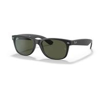 New Wayfarer Sunglasses In Black Rubber / Crystal Green