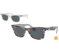 Ray - Ban RB2140 WAYFARER 1407R5 Unisex Sunglasses Acetate Light blue Blue Squared Normal