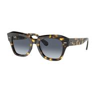 Ray - Ban RB2186 STATE STREET 133286 Unisex Sunglasses Acetate Turtle Grey Squared Normal Shaded