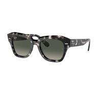 Ray - Ban RB2186 STATE STREET 133371 Unisex Sunglasses Acetate Turtle Grey Squared Normal Shaded