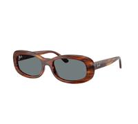 Ray - Ban RB2221 954/62 Woman Sunglasses Acetate Brown Blue Round Normal