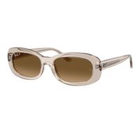 Ray-Ban RB2221F Asian Fit Polarized 6827M2 Womenâs Sunglasses Brown Size 55
