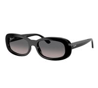 Ray-Ban RB2221F Asian Fit Polarized 901/M3 Womenâs Sunglasses Black Size 55