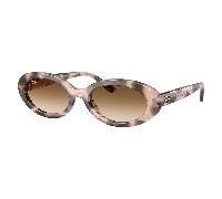 Ray - Ban RB2223 144951 Woman Sunglasses Acetate Pink Brown Round Normal Nuanced