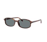 Ray-Ban Sunglasses Unisex Sam - Striped Havana Frame Blue Lenses 54-19