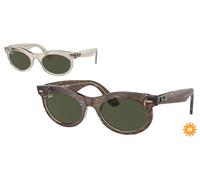 Ray - Ban RB2242 WAYFARER OVAL 138331 Unisex Sunglasses Acetate Grey Green Round Normal