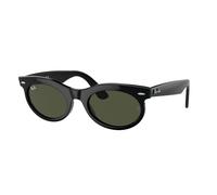 Ray - Ban RB2242 WAYFARER OVAL 901/31 Unisex Sunglasses Acetate Black Green Round Normal